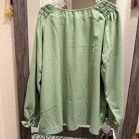 Jessica Simpson Green Long Sleeve Blouse XL - Picture 5 of 5